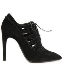 Bottega Veneta Suede Cut-Out Ankle Boots - Lyst