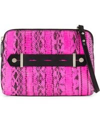 Milly Makenna Watersnake Crossbody Bag - Lyst