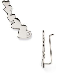 Jennifer Zeuner Mia Heart Ear Cuffs - Lyst