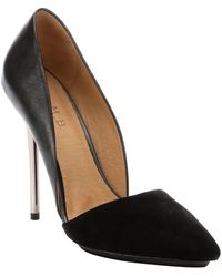 L.a.m.b. Black Pony Leather 'Trina' D'Orsay Metallic Stiletto Pumps - Lyst