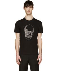 Markus Lupfer Black Beaded Skull T_Shirt - Lyst