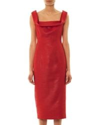L'Wren Scott Bento Box Lacquered Tweed Dress - Lyst