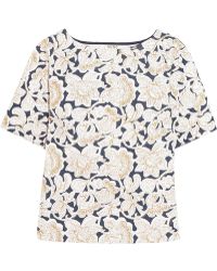 Suno Metallic Embroidered Cotton-Canvas Top - Lyst