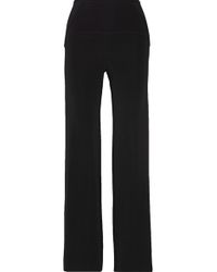 Victor Alfaro Stretch-Cady Wide-Leg Pants - Lyst