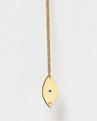 Jennifer Zeuner Evil Eye Pull-Through Lariat Necklace, 18" - Lyst