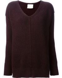 Forte Forte Ribbed V-Neck Sweater - Lyst