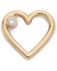 Aurelie Bidermann Diamond Love Earrings - Gold - Lyst
