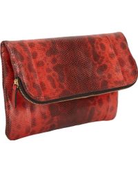 Zagliani Karung Foldover Zip Clutch - Lyst