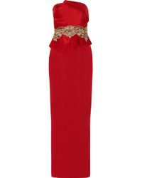Notte By Marchesa Embellished Silk And Silk-Gazar Gown - Lyst