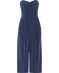 Milly Washed-Silk Jumpsuit - Lyst
