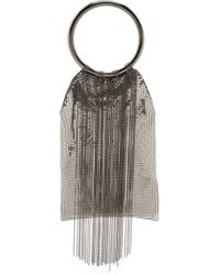 Whiting & Davis Cascade Fringe Double Ring Clutch - Pewter - Lyst