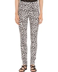 Emanuel Ungaro Peach Blossom Ankle-Zip Leggings - Lyst