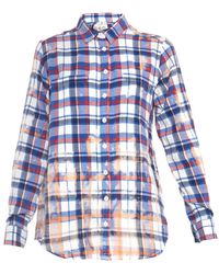 Sea Bleached-Plaid Tulip-Back Shirt - Lyst