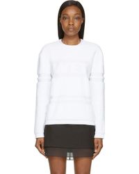 Alexander Wang White Wet Logo Towel Sweatshirt - Lyst