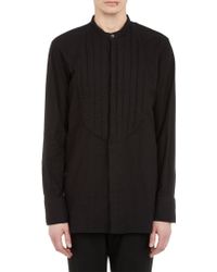 Ann Demeulemeester Quilted Bib Tuxedo Shirt - Lyst