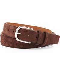W.kleinberg Sueded Crocodile Belt - Lyst