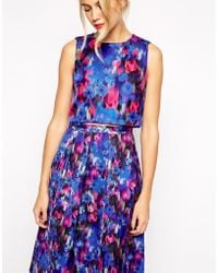 Oasis Blurred Floral Top - Lyst