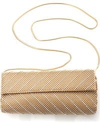 Whiting & Davis Crystal Chevron Clutch - Lyst