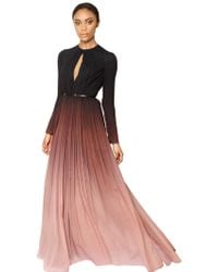 Elie Saab Gradient Silk Georgette Dress - Lyst
