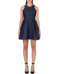 Maje Pleated Woven Dress - Lyst