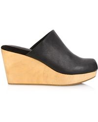 Rachel Comey Warren Leather Wedge Clogs - Lyst