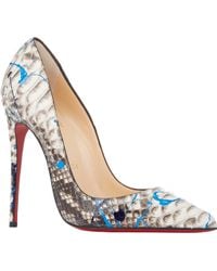 Christian Louboutin Python So Kate Pumps - Lyst