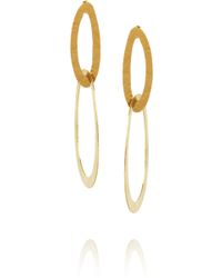 Herve Van Der Straeten Hammered Gold-Plated Earrings - Lyst