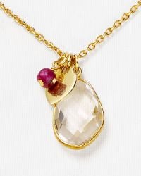 Argento Vivo Heart Charm Necklace, 16" - Lyst