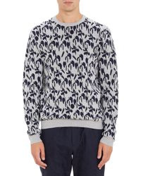 Jil Sander Geo-Wave Jacquard Sweater - Lyst