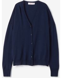 patrick organic john knitwear lyst cardigan navy button