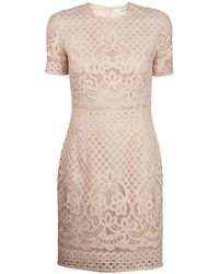 Lover Pink Libra Fitted Dress - Lyst