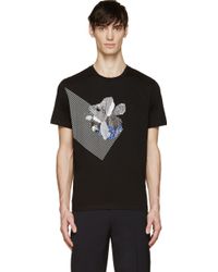 Markus Lupfer Black Embellished Flower T_Shirt - Lyst