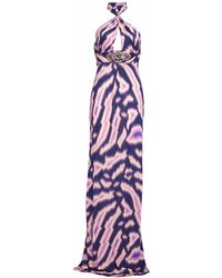 Matthew Williamson Organic Degrade Jersey Halter Gown - Lyst
