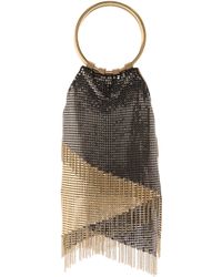 Whiting & Davis Chain Fringe Clutch - Gunmetal/Gold - Lyst