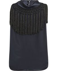 Altuzarra Calypson Fringed Silk Top - Lyst