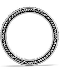 David Yurman Streamline Two-Row Band Ring With Black Diamonds - Lyst