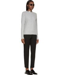 Paco Rabanne Grey Metallic Collar Pullover - Lyst
