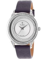 Thierry Mugler Women'S Blue Genuine Leather Silver-Tone Dial - Lyst