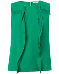 Nina Ricci Vertical Ruffle Silk Blouse - Lyst