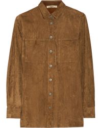 Etro Suede Shirt - Lyst