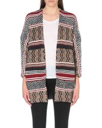 Maje Knitted Wool Blend Cardigan - Lyst