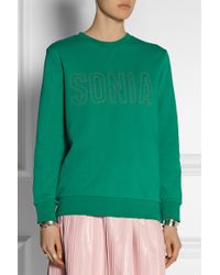 Sonia By Sonia Rykiel Embroidered French-Terry Sweatshirt - Lyst
