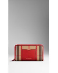 Burberry House Check Sartorial Leather Wallet - Lyst