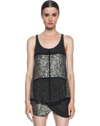 Isabel Marant Peachy Embroidered Georgette Tank - Lyst