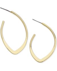 Guess Curved Hoop Earrings - Lyst
