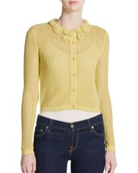 RED Valentino Floral Mesh Sweater - Lyst