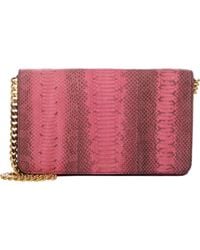 Zagliani Snakeskin Bon Bon Clutch - Lyst