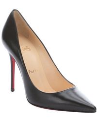 Christian Louboutin Black Leather 'Decollette 554' Pumps - Lyst