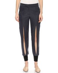 Yigal Azrouel Slit Front Pants - Midnight Multi - Lyst