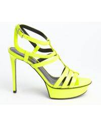saint laurent neon heels